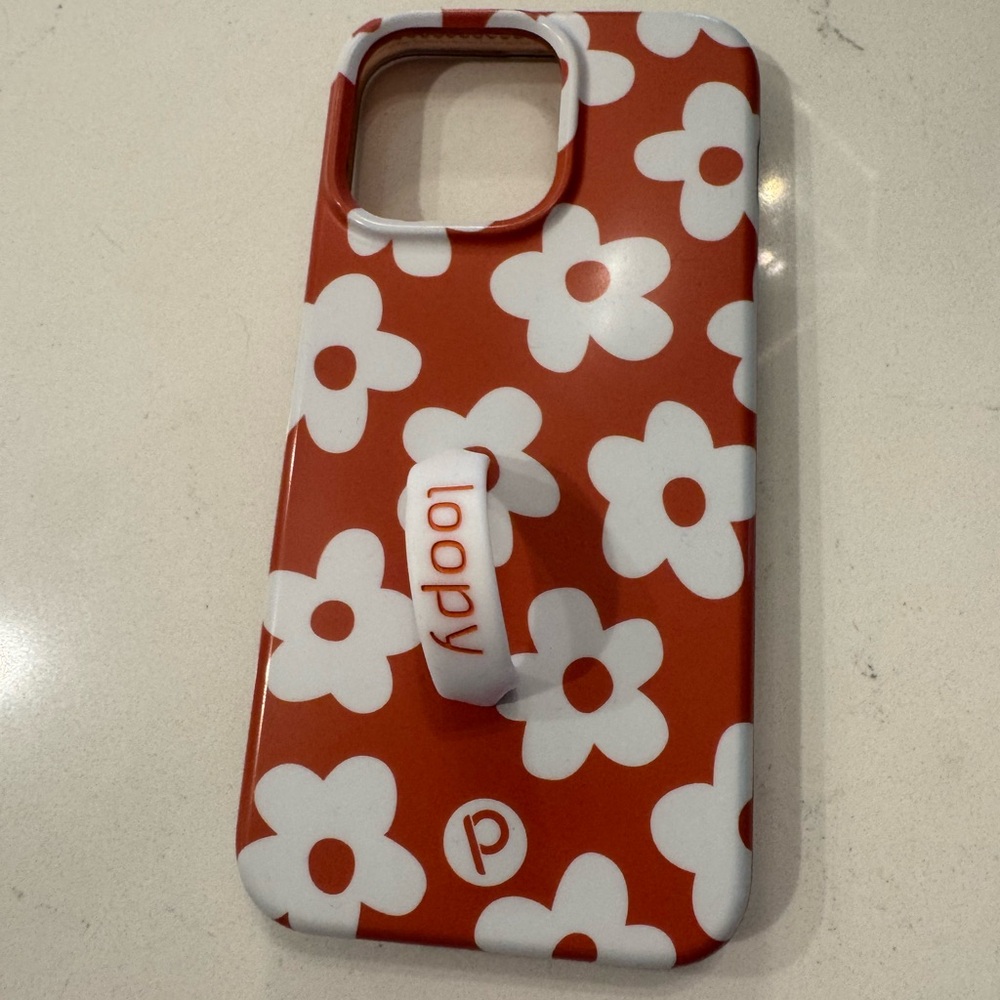 Loopy Case Red and White Floral Phone Case